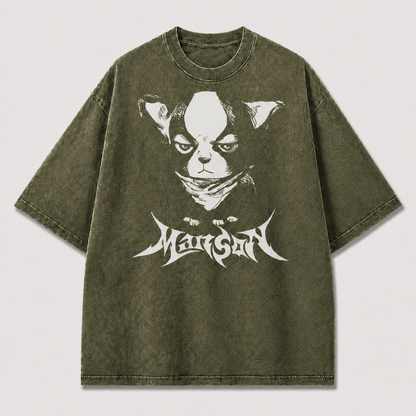 Monochrome Cat Graphic Tee