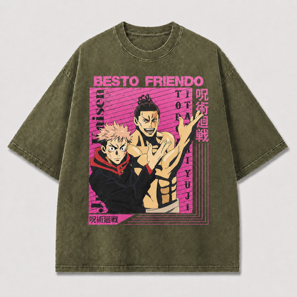 Pink Duo Fighter Portrait Tee