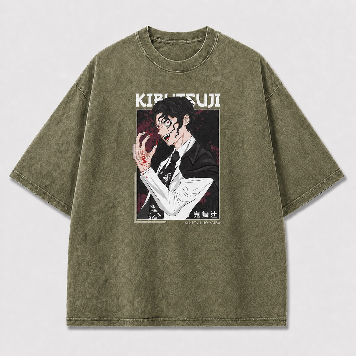 Dark-haired Supernatural Gentleman Portrait with Oversized Graphic Tee
