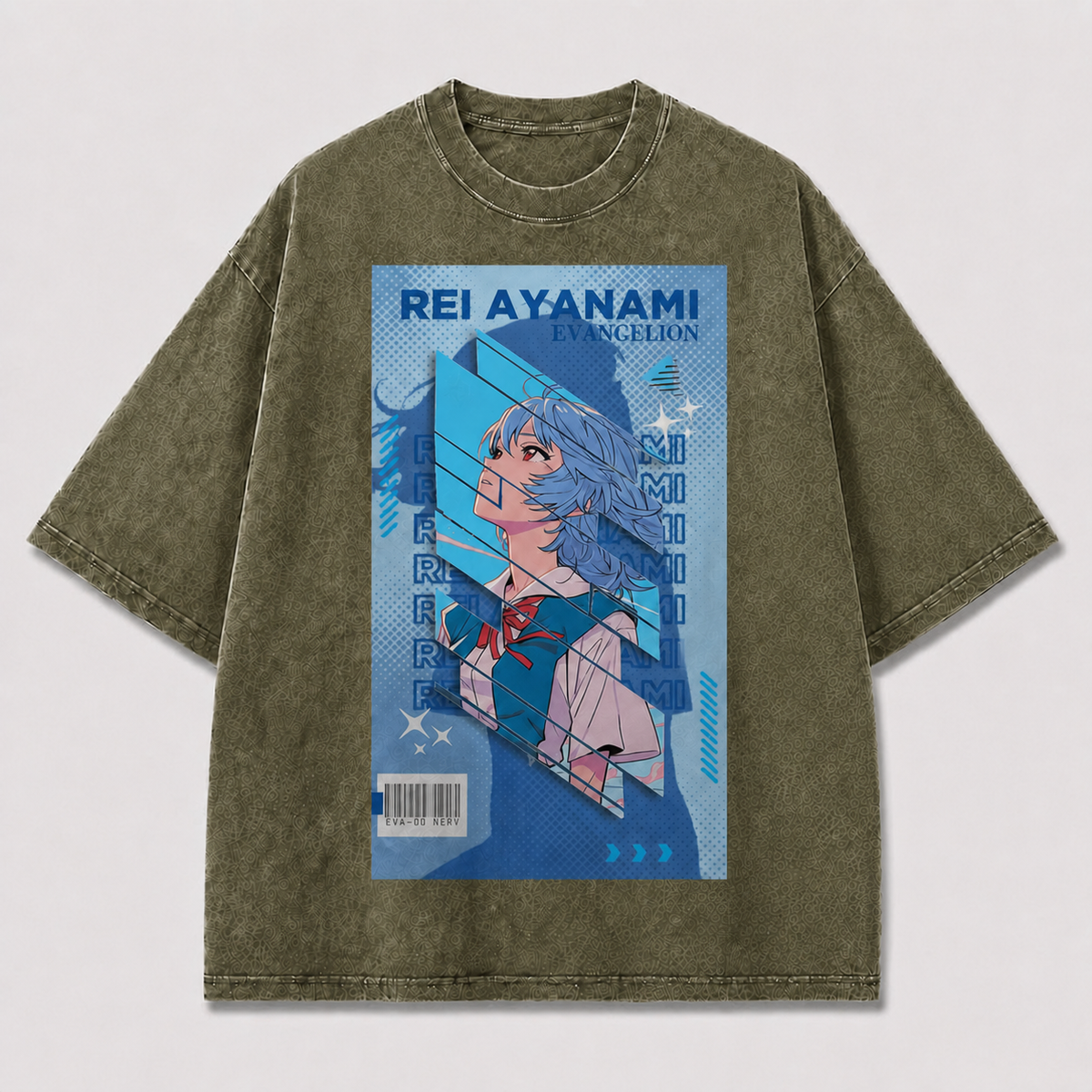 Blue Futuristic Heroine Poster Tee
