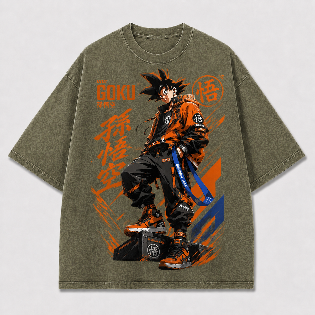 Orange Streetwear Warrior Graphic Tee