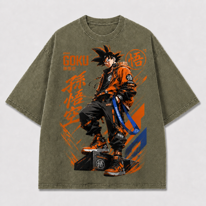 Orange Streetwear Warrior Graphic Tee