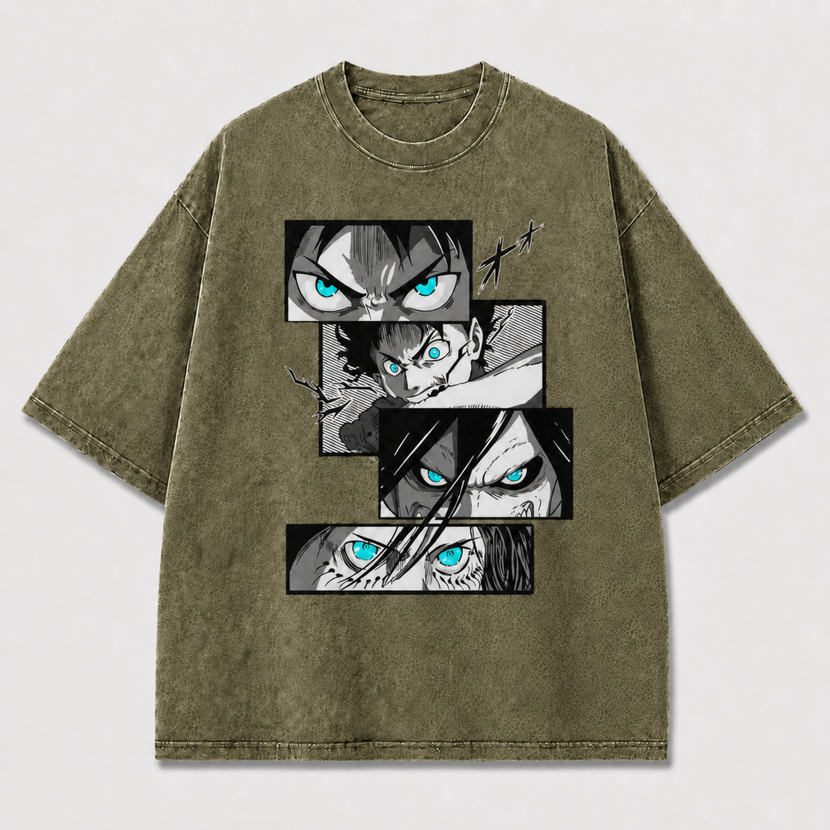 Cyan Battle Eyes Graphic Tee