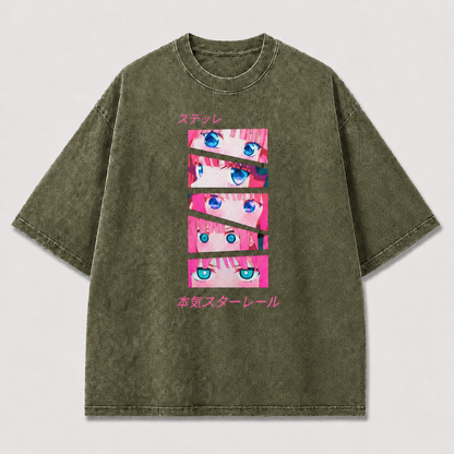 Pink Vision Grid Graphic Tee