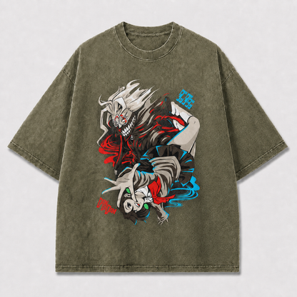 And Action Graphic Featuring a Masked Creature Oversized Graphic Tee