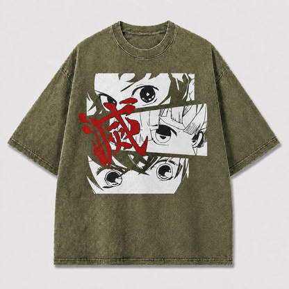 Crimson Eye Panels Graphic Tee