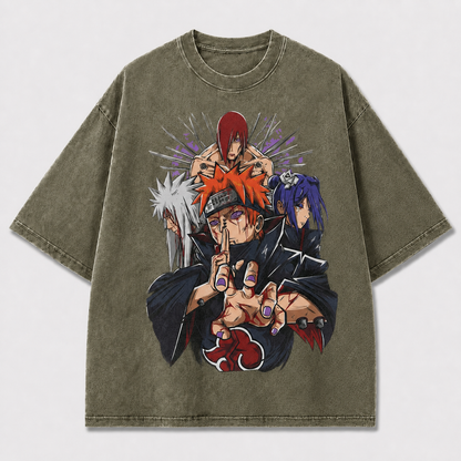 Crimson Cloud Ninja Circle Graphic Tee