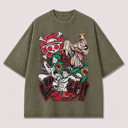 Colorful Pirate Crew Collage Tee
