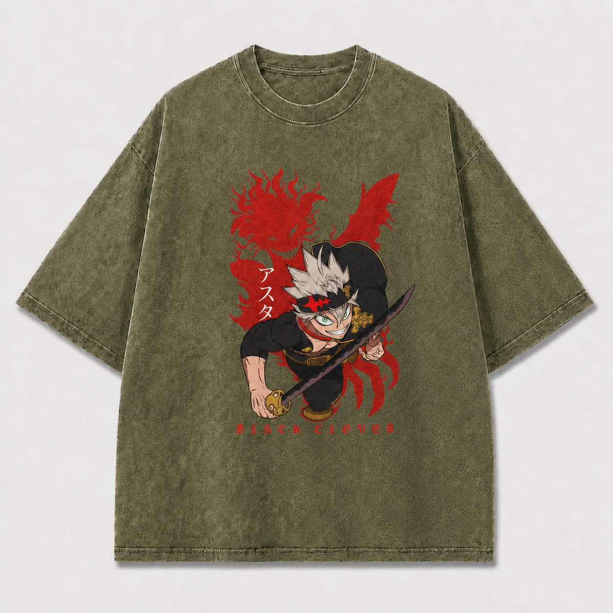 And Sword Warrior Charging Before a Large Oversized Graphic Tee