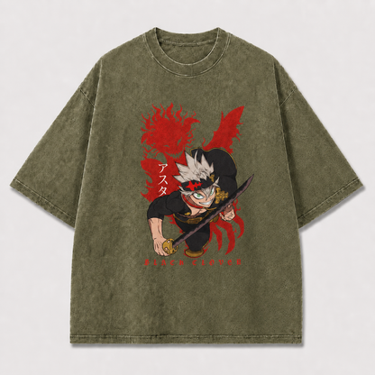 And Sword Warrior Charging Before a Large Oversized Graphic Tee
