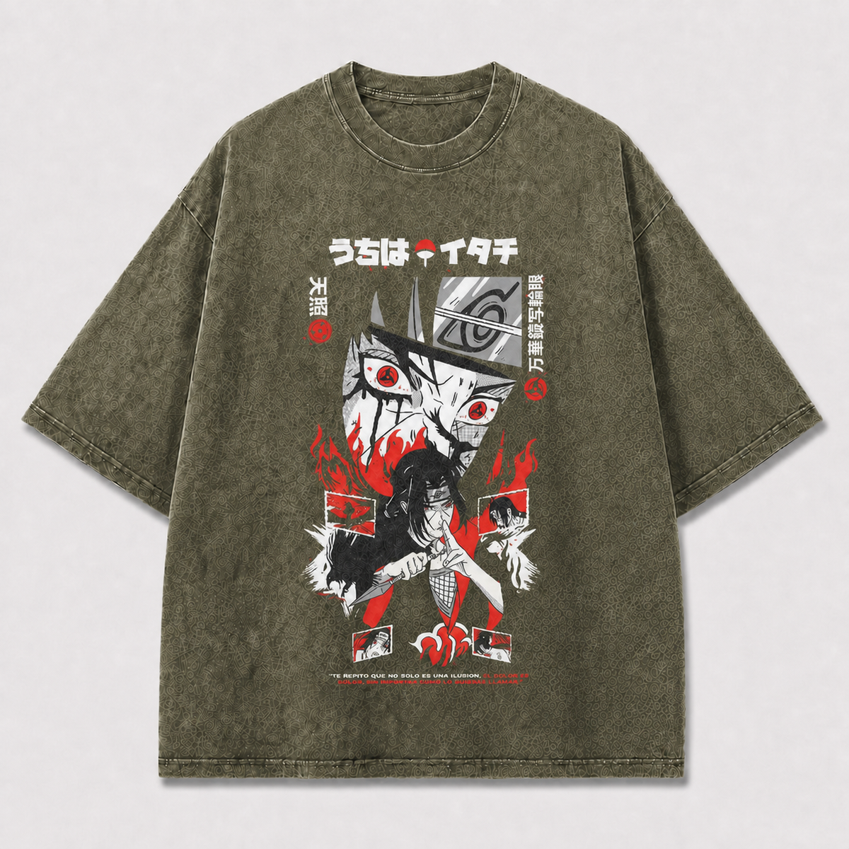 Dark and Collage of Intense Eyes a Oversized Graphic Tee