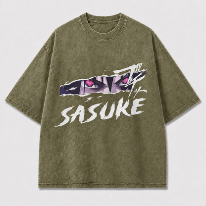 Purple Torn Eyes Graphic Tee