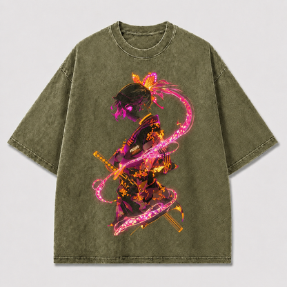 Neon Blade Fighter Graphic Tee