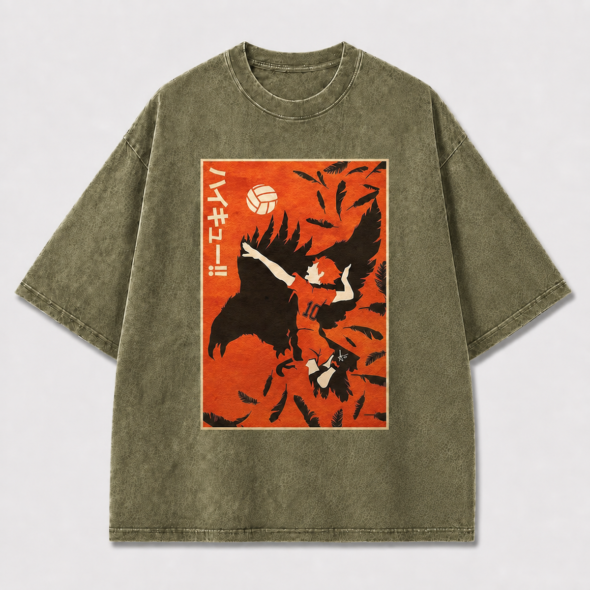 Winged Volleyball Silhouette Graphic Tee