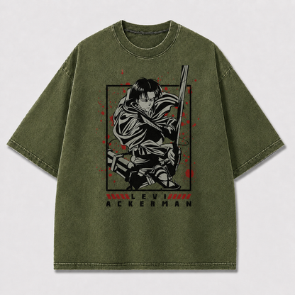Red Splatter Swordsman Graphic Tee