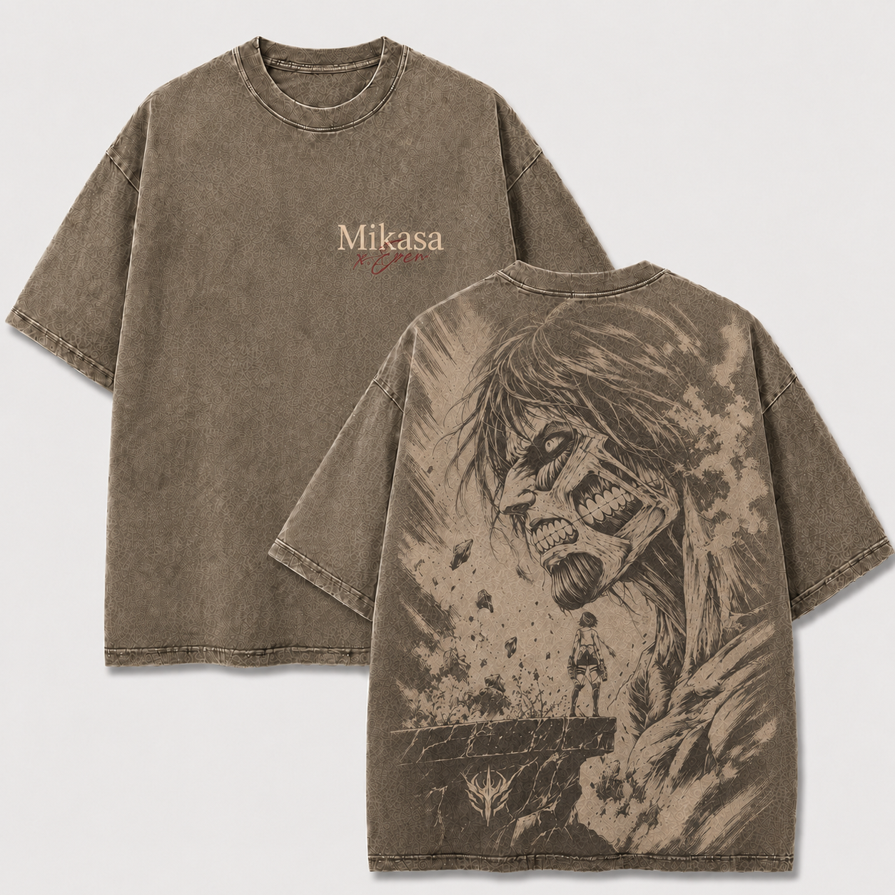 mikasa-x-eren-attack-on-titan-shirt-apricot