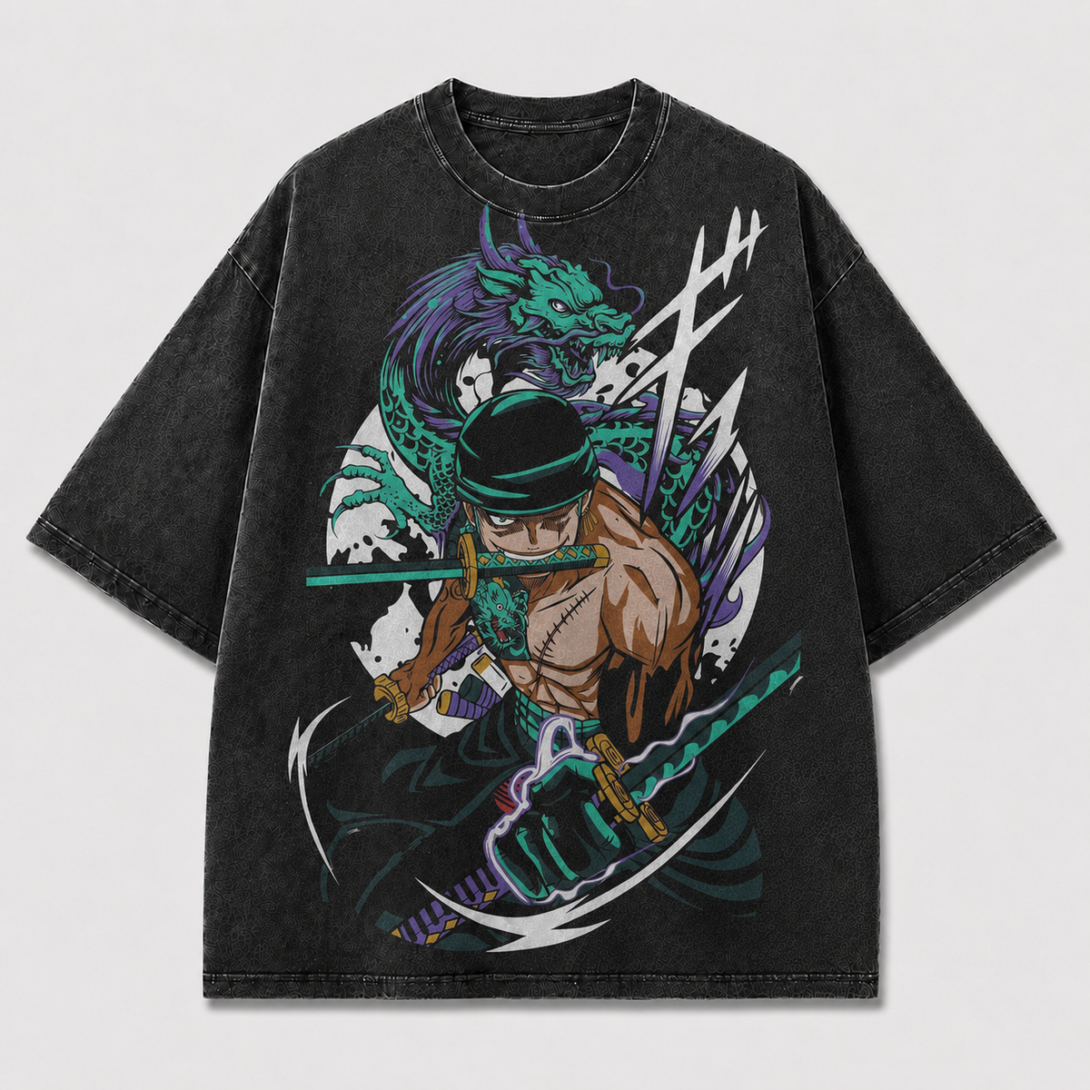 Oversized Graphic Print T-Shirt – Dragon Warrior Streetwear Tee